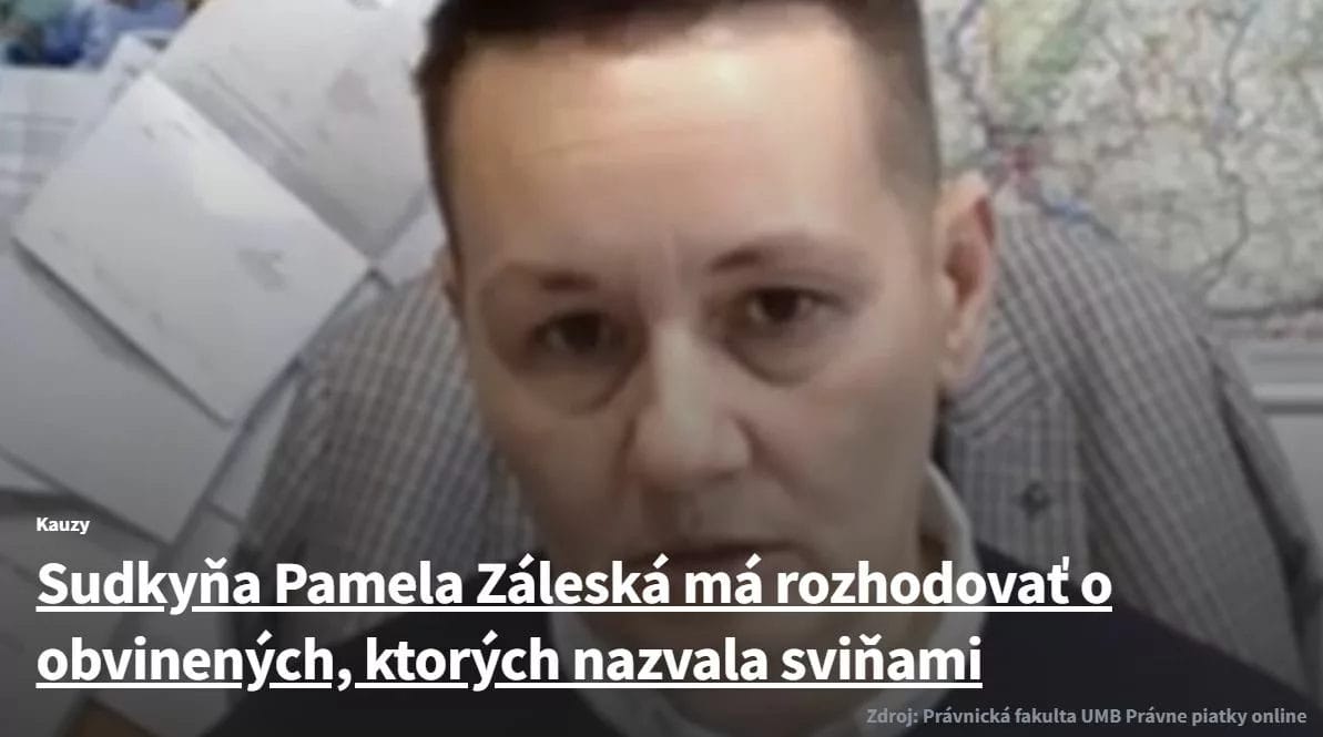Záleská označila sudcov za „sviňe“