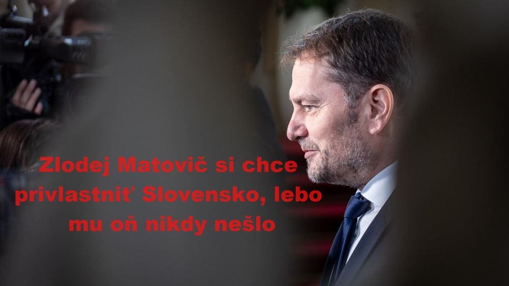 Notorický klamár, psychopat, plagiátor, hrobár Slovenska Matovič podáva trestné oznámenie