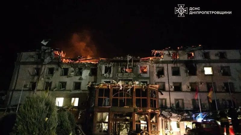 ruskom raketovom útoku na Kryvyj Roh