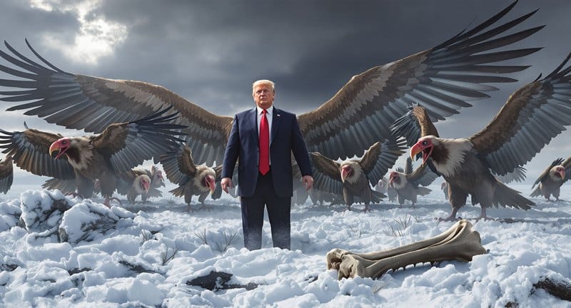 Keď sa na Trumpa vrhne kŕdeľ supov z EÚ, ostane z Aljašského mieru iba „ohlodaná kosť“.