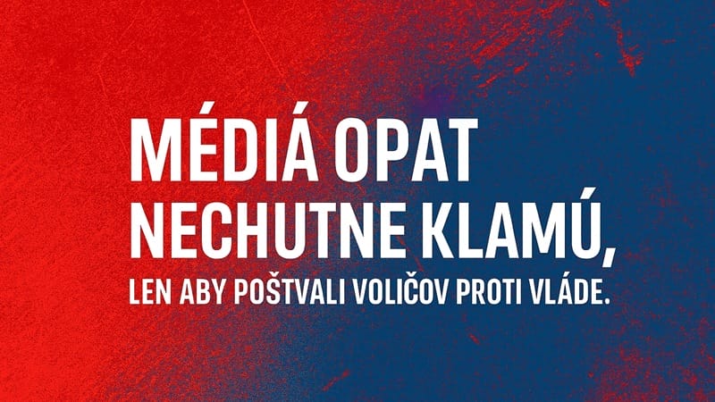 Médiá opäť nechutne klamú, – len aby poštvali voličov proti vláde.